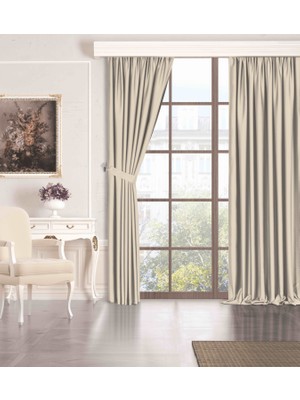 Perle Quartz Blackout Taş Rengi Karartma Perde