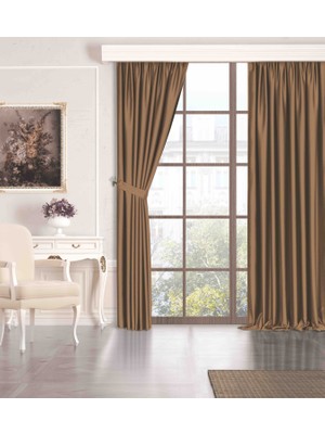 Perle Quartz Blackout Camel Rengi Karartma Perde