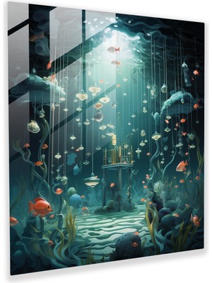 Painted Anarchy Oceanic Dreams Glass Baskı: Gerçeküstü Deniz Kazaları, 50X50