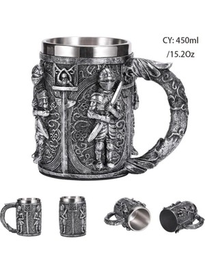 Keyfim Shop Şövalye Temalı  3D Kupa Bardak