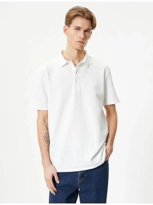 Koton 4SAM10109MK Koton Erkek T-Shirt Ekru