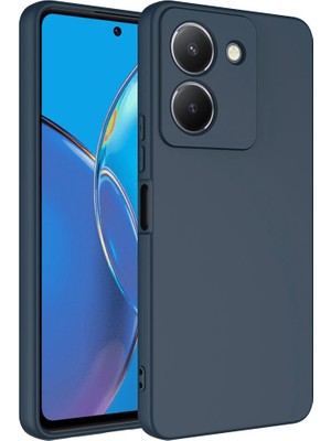 Case World Caseworld Vivo Y36 4g Kapak Içi Kadife Kamera Korumalı Lansman Silikon Kılıf - Petrol Mavisi