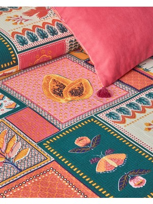 English Home Tropic Patch Tek Kişilik Pike Pembe