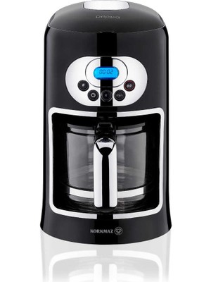 Korkmaz Drippa Lcdli Siyah Filtre Kahve Makinesi