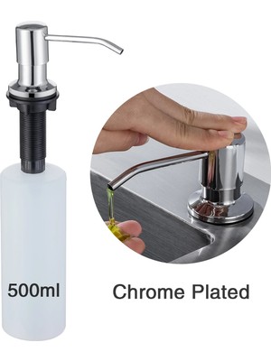 Mingjin Shop2 Krom Stili 500 ml Sıvı Sabunluk Mutfak Lavabo Sayacı Losyon Sabunluklar Elle Basın Banyo Aksesuarları Tunç Kırmızı Bronz (Yurt Dışından)