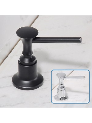 Mingjin Shop2 Pirinç Siyahı Tarzı Katı Pirinç Bulaşık Pompası Sabunluk Mutfak Lavabo Siyah Altın Sıvı Losyon Tutucu Silikon Tüp Seti Güverte Tezgahı Altında (Yurt Dışından)