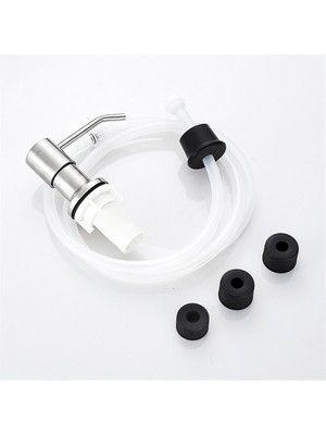 Mingjin Shop2 Fırçalanmış Stil Paslanmaz Çelik Deterjan Sıvı Sabunluk Lavabo Sabunluk Uzatma Tüpü Dahili Losyon Pompası Banyo Mutfak Için (Yurt Dışından)