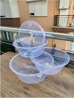 Incirop Plastik Şeffaf Badya 4'lü Bulaşık Leğeni