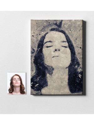 BK Kişiye Özel Geometri Tasarımlı Kanvas Tablo (50 x 70 Cm.)