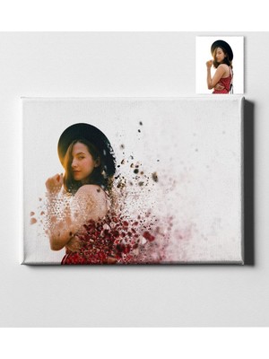 BK Kişiye Özel Dağılma Tasarımlı Kanvas Tablo (50 x 70 Cm.) 2