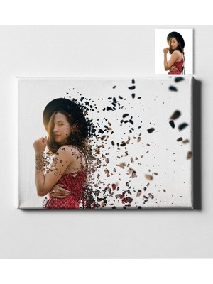 BK Kişiye Özel Dağılma Tasarımlı Kanvas Tablo (50 x 70 Cm.)