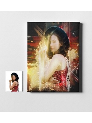 BK Kişiye Özel Soyut Tasarımlı Kanvas Tablo (50 x 70 Cm.)