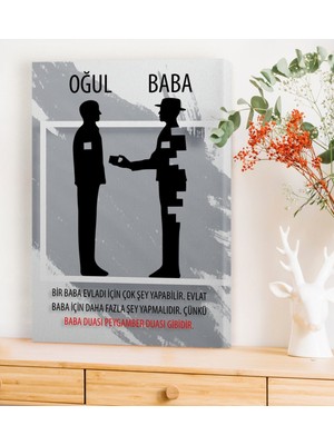 BK Oğul Baba Kanvas Tablo (50 x 70 Cm.)