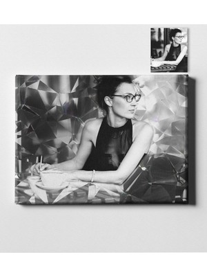 BK Kişiye Özel Kristal Tasarımlı Kanvas Tablo (50 x 70 Cm.)