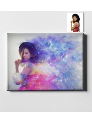 BK Kişiye Özel Galaxy Tasarımlı Kanvas Tablo (50 x 70 Cm.)