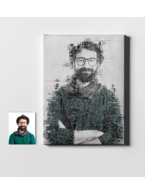 BK Kişiye Özel Tipografik Tasarımlı Kanvas Tablo (50 x 70 Cm.)