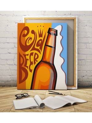 BK Beer Tasarımlı Kanvas Tablo (50 x 70 Cm.) 5