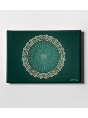 BK Kişiye Özel Kaligrafi Besmele Yazılı Kanvas Tablo (50 x 70 Cm.) 4