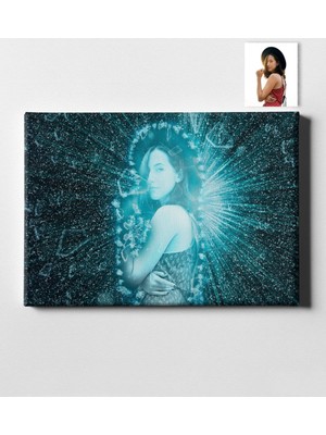 BK Kişiye Özel Buz Tasarımlı Kanvas Tablo (50 x 70 Cm.)