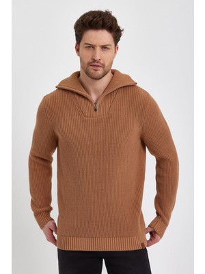 Alexander Gardi Fermuarlı Yarım Balıkçı Yaka Kazak (E22-5718)