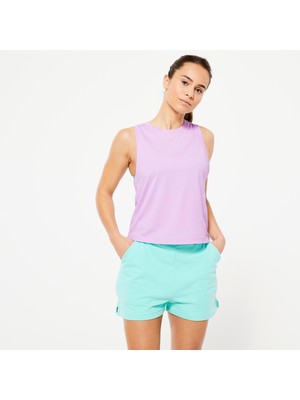 Decathlon Kadın Lila Crop Top Atlet