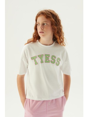 Tyess Kız Çocuk Beyaz T-Shirt