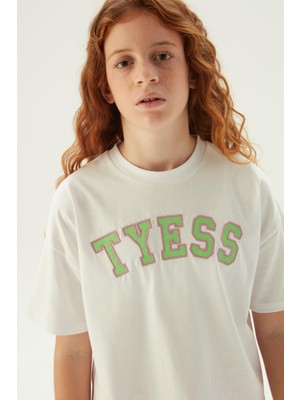 Tyess Kız Çocuk Beyaz T-Shirt