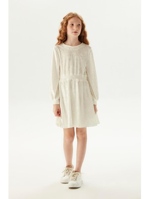 Fracomina Kız Çocuk Beyaz Elbise 23FW0FM0689