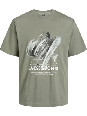 Jack & Jones Tint Crew Neck Erkek Gri Yuvarlak Yaka Tişört