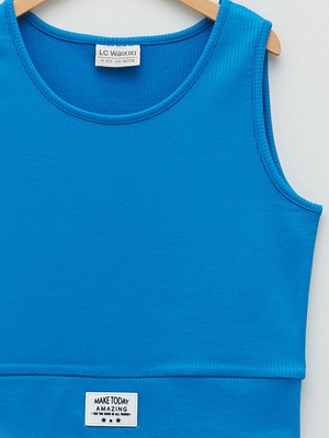 LC Waikiki Lcw Kids Bisiklet Yaka Basic Kız Çocuk Crop Atlet