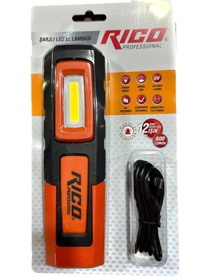 RICO 013-RC0031 Şarjlı Mıknatıslı Led Lamba 600 Lümen
