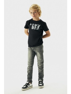 Bikkembergs Erkek Çocuk Siyah T-Shirt 23FW0BK1866