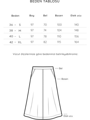 Uzun Çan Denim Etek Mavi