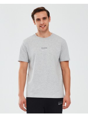 Skechers Essential M Short Sleeve  T-Shirt Erkek Gri Melanj Tshirt S241007-036