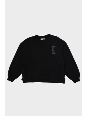 Tyess Kız Çocuk Siyah Sweatshirt 23PFWTJ4407