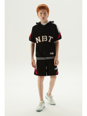 Nebbati Erkek Çocuk Siyah Eşofman Üstü