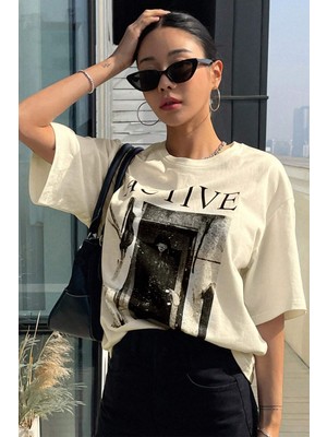 Only Trendwear  Unisex Active Baskılı Oversize Tshirt