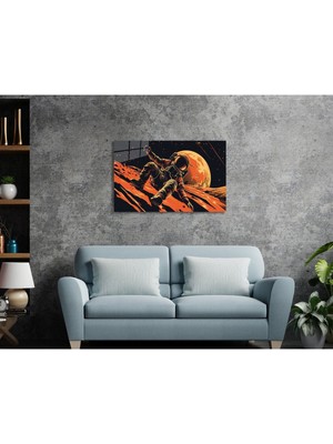 Emos avm Uzayın Derinliklerinde Serbest Düşüş Cam Tablo Hediyelik Büyük Tablo Ev Ofis Dekoru