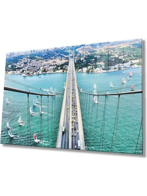 Emos avm Istanbul Boğazı Manzara 4mm Dayanıklı Cam Tablo Temperli Cam