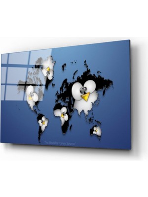 Emos avm Dünya Haritası 72 Cam Tablo