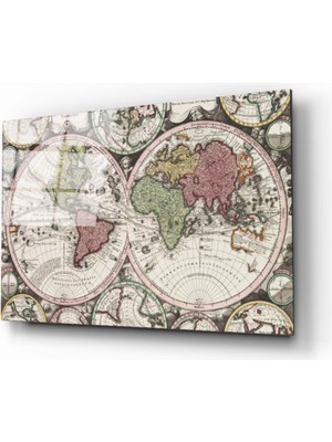 Emos avm Dünya Haritası 41 Cam Tablo