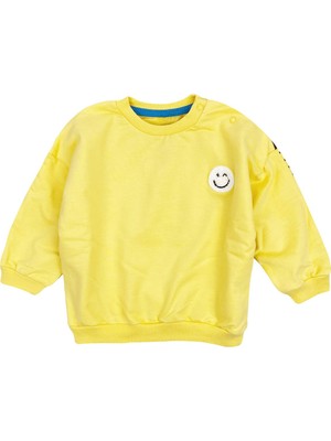 You Çizgili Bebek Sweatshirt Sarı