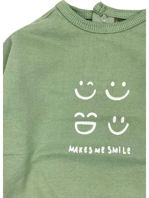 Makes Me Smile Bebek Sweatshirt Yeşil