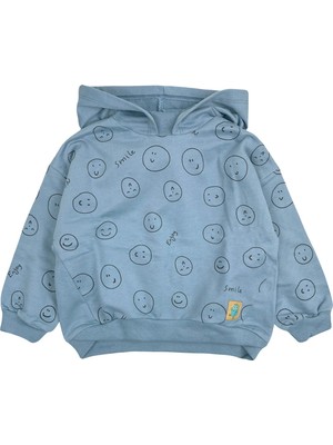 Emoji Kapüşonlu Bebek Sweatshirt