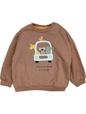 Koala Erkek Bebek Sweatshirt Kahve