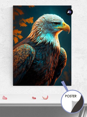 Postermanya Soylu Kartal Hayvan Poster - Afiş - Dekoratif Duvar Posteri