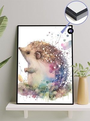 Postermanya Iğneli Kirpi Hayvan Çerçeveli Tablo - Çerçeveli Poster
