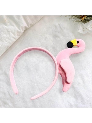 Scentu Komik Flamingo Kafa Bandı Kostüm Hayvan Headdress Çocuklar Yetişkin Şapkalar Cosplay Fotoğraf Sahne Headdress Parti Favor Için, Pembe (Yurt Dışından)