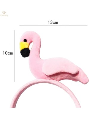 Scentu Komik Flamingo Kafa Bandı Kostüm Hayvan Headdress Çocuklar Yetişkin Şapkalar Cosplay Fotoğraf Sahne Headdress Parti Favor Için, Pembe (Yurt Dışından)