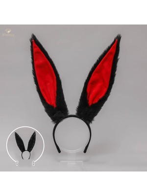 Scentu Simülasyon Tavşan Hairbands Cosplay Parti Kostüm Siyah (Yurt Dışından)